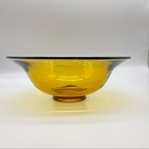 Amber Glass Decorative Bowl